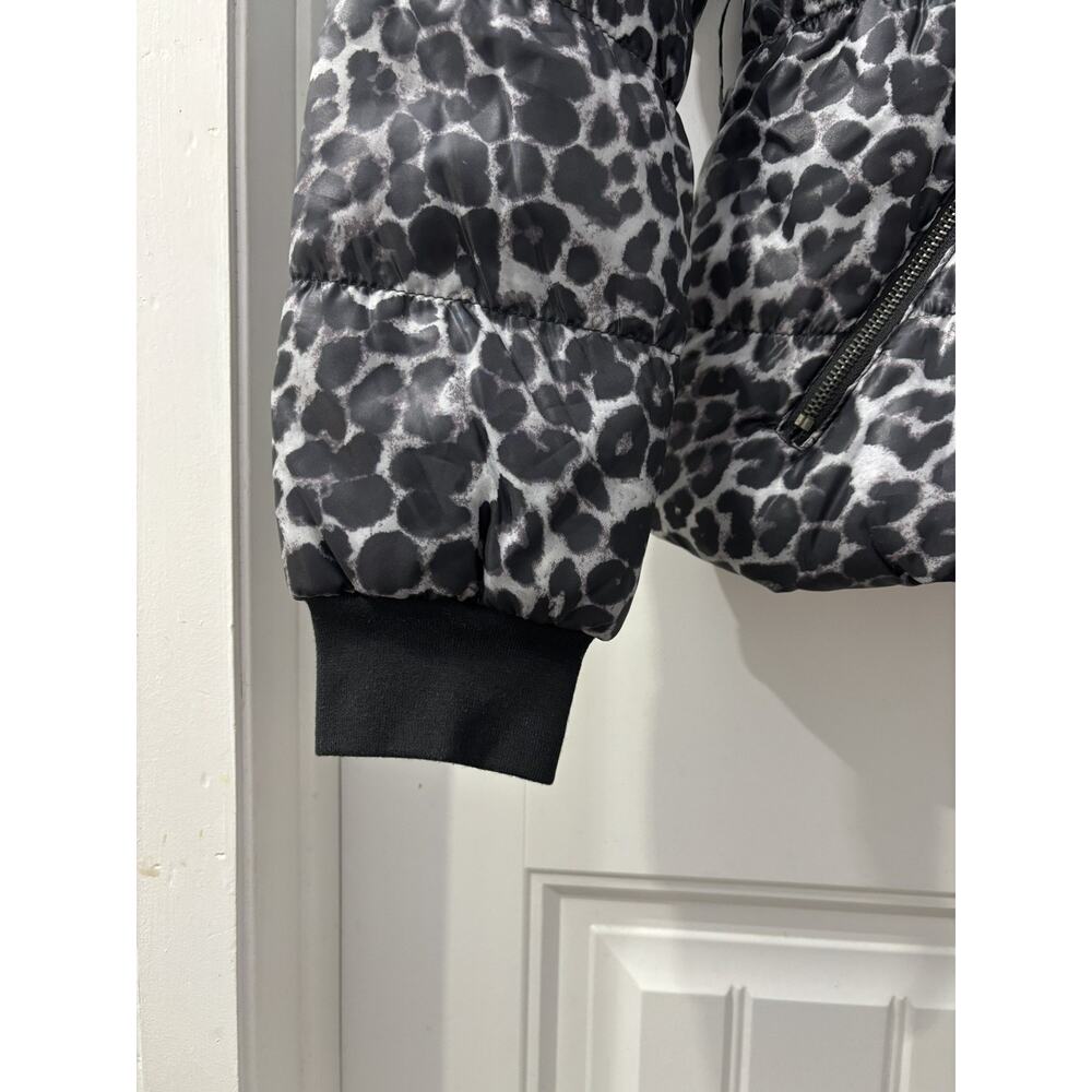 Puffer Jacket Animal Print Bisou Bisou Women’s Size M black/white - Picture 7 of 11